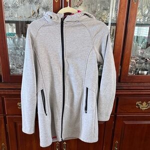 Gray Hooded Zip-Up Jacket